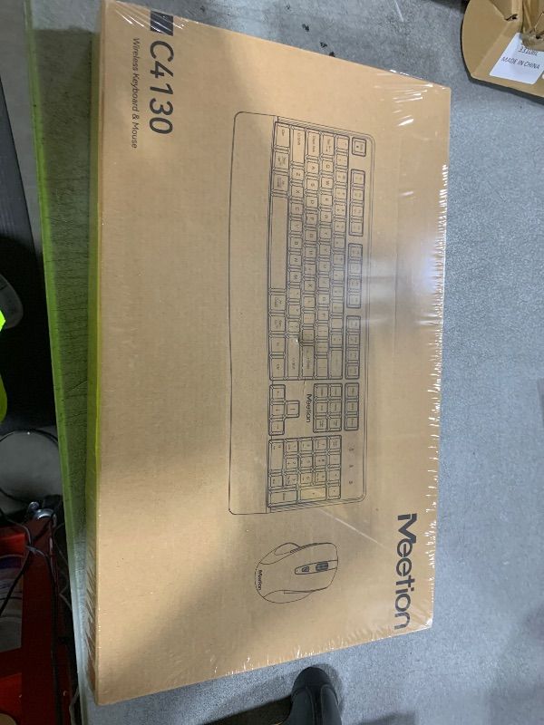 Photo 1 of MEETION Wireless Keyboard and Mouse, Full-Sized Cordless Keyboard with Wrist Rest and 3 DPI Adjustable Mouse, 2.4G Wireless, Compatible with PC/Computer/Laptop/Windows/Mac, Pink