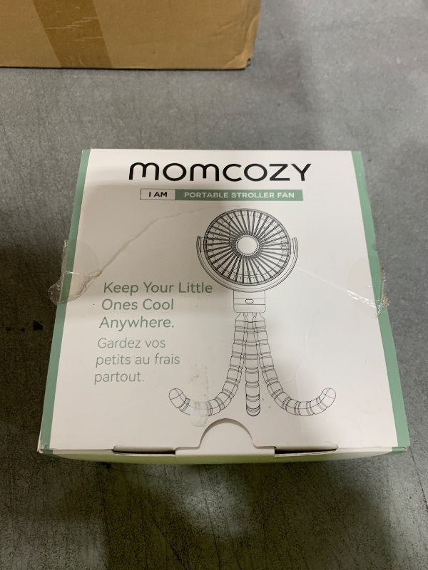 Photo 1 of Momcozy 8000mAh Portable Stroller Fan, 27H Ultra-long Battery Life Detachable 4 Speed 360°Rotate LED Night Light with 2 Modes, USB Rechargeable Handheld Cooling Fan for Travel/Car Seat/Bedroom