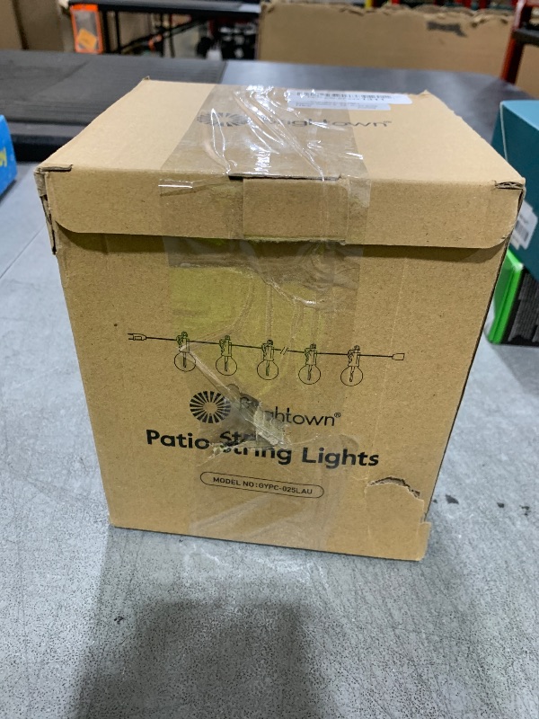 Photo 1 of Brightown Outdoor String Lights - Connectable Dimmable LED Patio String Lights with G40 Globe Plastic Bulbs, All Weatherproof Hanging Lights for Outside Backyard Porch (50 ft - 25 LED Bulbs)