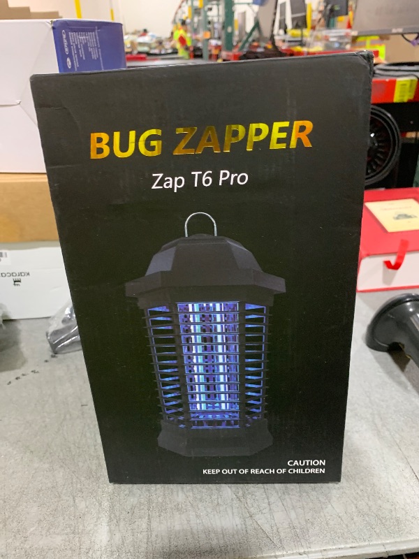 Photo 1 of GOOTOP Bug Zapper Outdoor, Mosquito Zapper, Electric Fly Zapper, Mosquito Killer, Fly Traps, 3 Prong Plug, Flying Insects Zapper Indoor Outdoor 90-130V, 4200V, ABS Plastic Outer (Black)