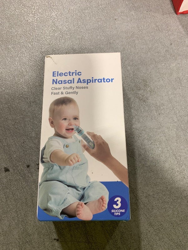 Photo 1 of Nasal Aspirator for Baby,Rechargeable Nose Sucker for Baby,Baby Nasal Aspirator with 3 Silicone Tips,Adjustable Suction ,Waterproof Booger Sucker for Baby with Music and Light Function,Blue