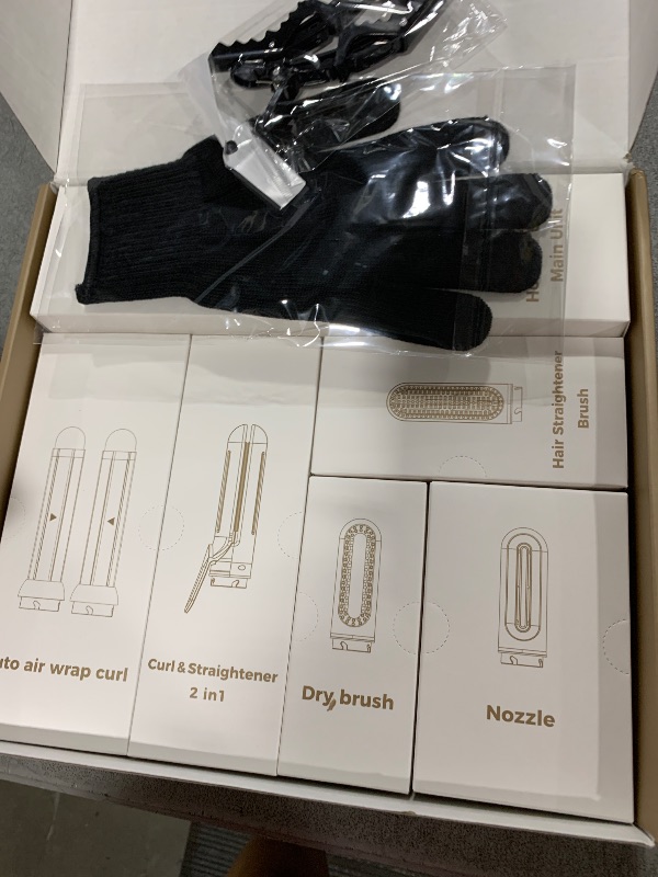 Photo 1 of WindBlow Hair Dryer Brush 6-in-1 Straightener,Hair Auto-Wrap Curlers, Professional 110,000 RPM Magic Multi Styler with Attachments,Fast hot Drying Set Gift for Girl Curling Volumizing Straightening.