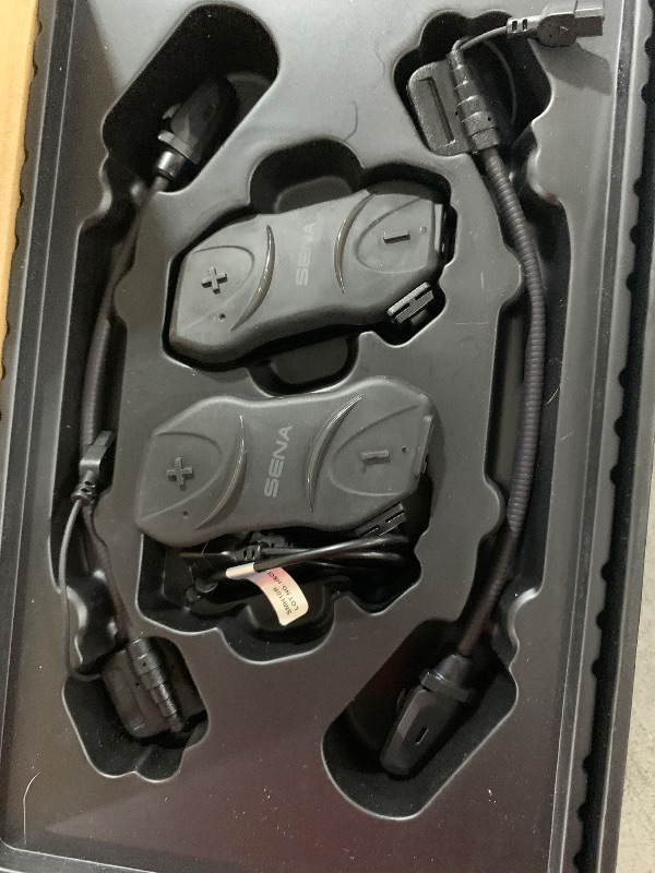 Photo 1 of Sena SMH10R Low Profile Motorcycle Bluetooth Headset and Intercom Dual Pack - SMH10RD-01,Black,Medium