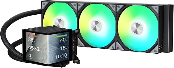 Photo 1 of TRYX Panorama 360 ARGB 360mm AIO 6.67'' AMOLED Curved Screen 3D Anamorphic Effect Display Customizable AIO Cooler 360mm Asetek 8th Gen V2 320w TDP Magnetic ARGB Fan Intel LGA 1851/1700 AMD AM5/AM4
