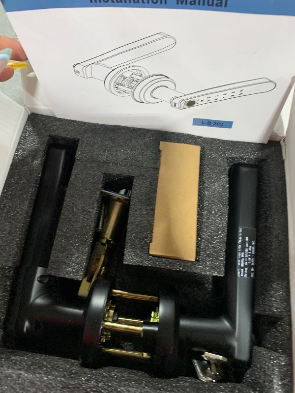 Photo 1 of Fingerprint Door Lock, Smart Door knob, Biometric Door Lock, Bedroom Door knob with Code and App, Keypad Keyless Entry with Handle for Home Hotel Office Apartment