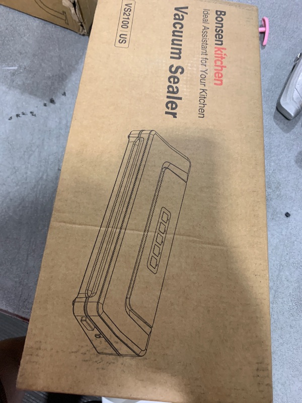 Photo 1 of [Updated 2025] Bonsenkitchen Vacuum Sealer Machine + 40 Vacuum Bags, Fast-Compact/Multi-Functional Food Vacuum Sealer with External Vacuum System, Silver