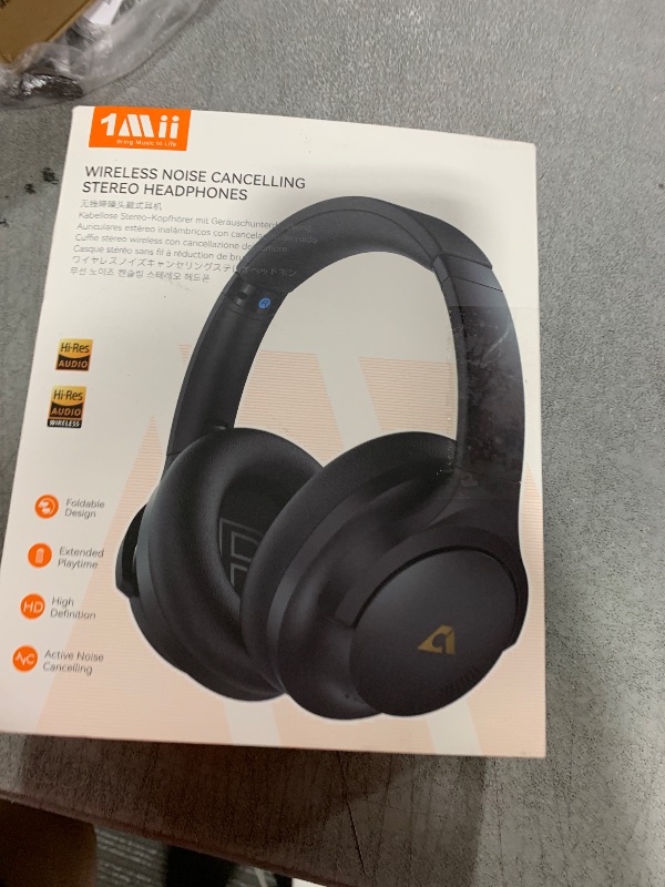 Photo 1 of 1Mii Y8+ Noise Cancelling Headphones Bluetooth, Wireless LDAC Hi-Res Audio, Custom EQ via App, 75H Playtime, Comfort Fit, Over Ear Headphones Foldable for Airplane Travel Home Office Black