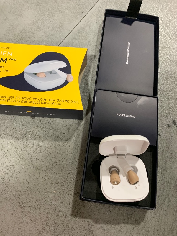Photo 1 of Audien Atom One OTC Hearing Aids - Wireless, Rechargeable, and Comfortable | Clear Sound in a Small, Discreet Design for Seniors & Adults with Hearing Loss