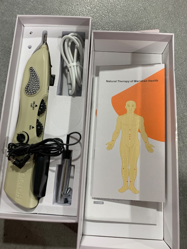 Photo 1 of Heswea Electronic Acupuncture Pen Meridian Pen Find Acupoints Automatically with 3 Massage Heads Rechargeable