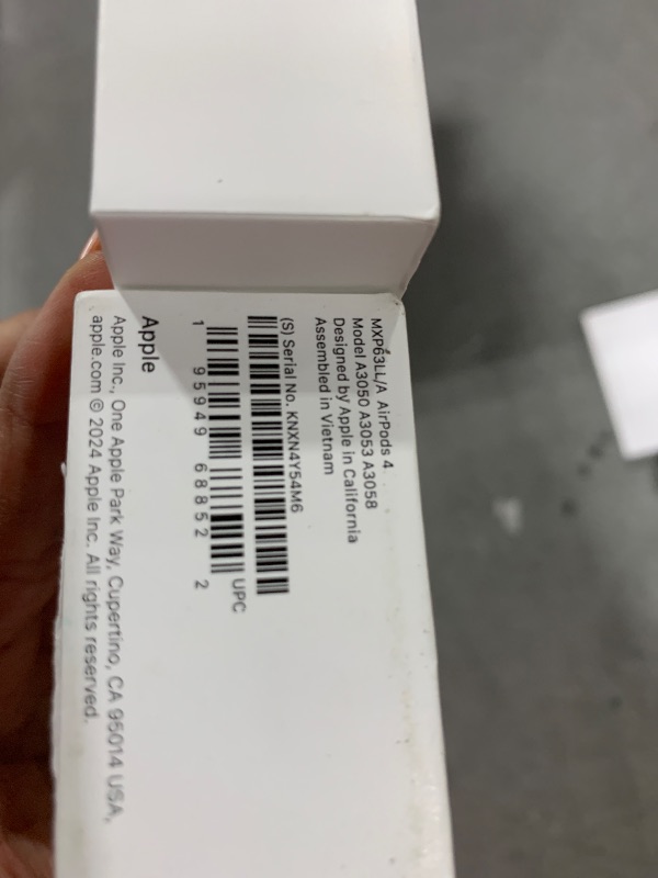 Photo 1 of Apple AirPods 4 Wireless Earbuds, Bluetooth Headphones, Personalized Spatial Audio, Sweat and Water Resistant, USB-C Charging Case, H2 Chip, Up to 30 Hours of Battery Life, Effortless Setup for iPhone