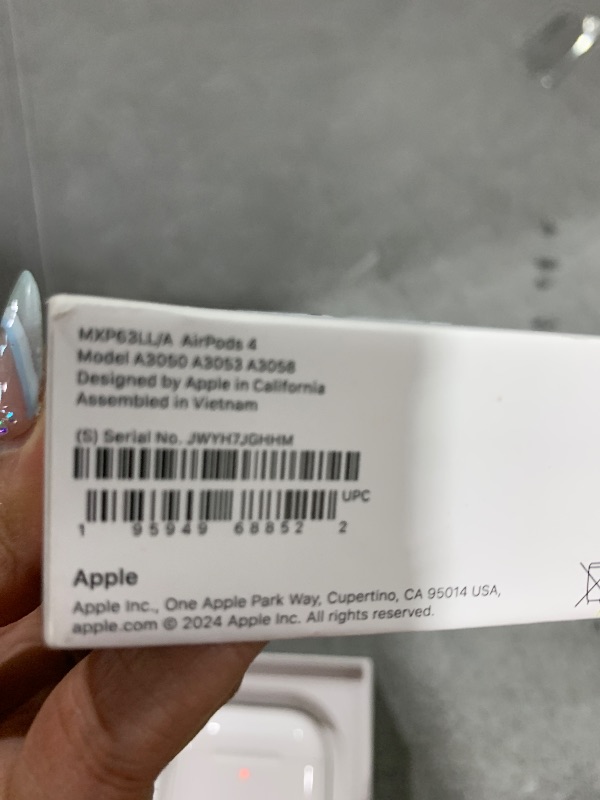 Photo 1 of Apple AirPods 4 Wireless Earbuds, Bluetooth Headphones, Personalized Spatial Audio, Sweat and Water Resistant, USB-C Charging Case, H2 Chip, Up to 30 Hours of Battery Life, Effortless Setup for iPhone