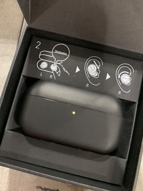 Photo 1 of Technics Reference Class Hi-Fi Wireless Earbuds, Dolby Atmos with Head Tracking, Adaptive Noise Cancelling, 3 Device Multipoint, 10-hr Battery, Wireless Charging, Improved Fit - EAH-AZ100-K (Black)