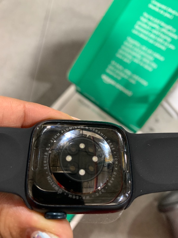 Photo 1 of Apple Watch Series 8 (GPS, 41MM) - Midnight Aluminum Case with Midnight Sport Band S/M (Renewed Premium)