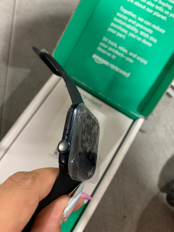 Photo 1 of Apple Watch Series 8 (GPS, 41MM) - Midnight Aluminum Case with Midnight Sport Band S/M (Renewed Premium)