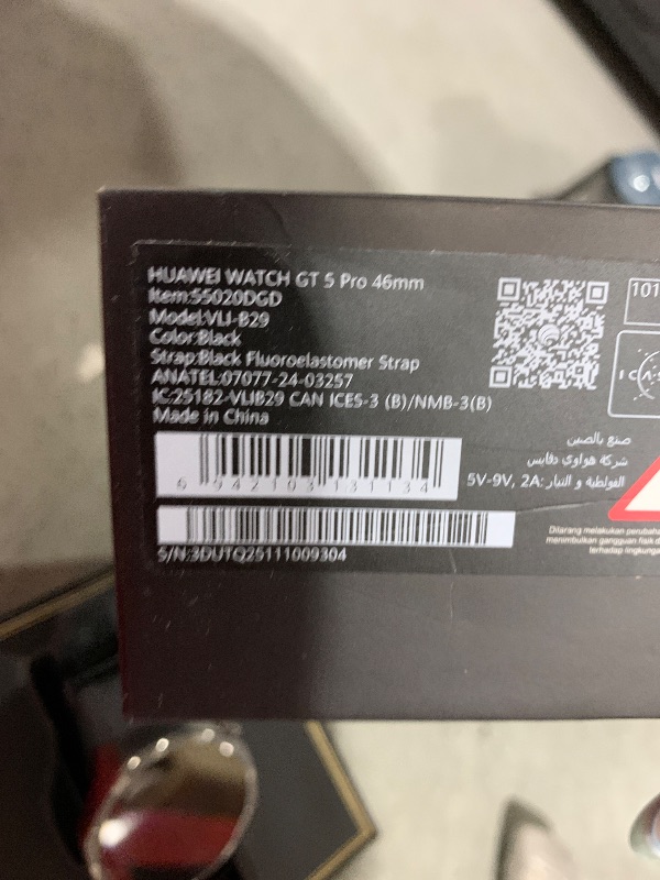 Photo 1 of HUAWEI Watch GT 5 Pro 46 mm Smartwatch, Sharp-Edged Design, up to 14 Days Battery Life, Pro-Level Sports Watch, Health Tracking, Compatible with iOS and Android, Black