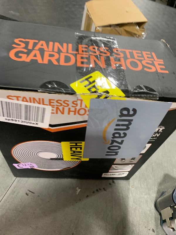 Photo 1 of 100 ft Stainless Steel Garden Hose - 2025 Upgraded Metal Water Hoses with 3/4" Solid Brass Fitting, Extra Strength Materials - Lightweight,Ultra Flexible,Durable,Kink-Less Water Hoses For Yard Camper
