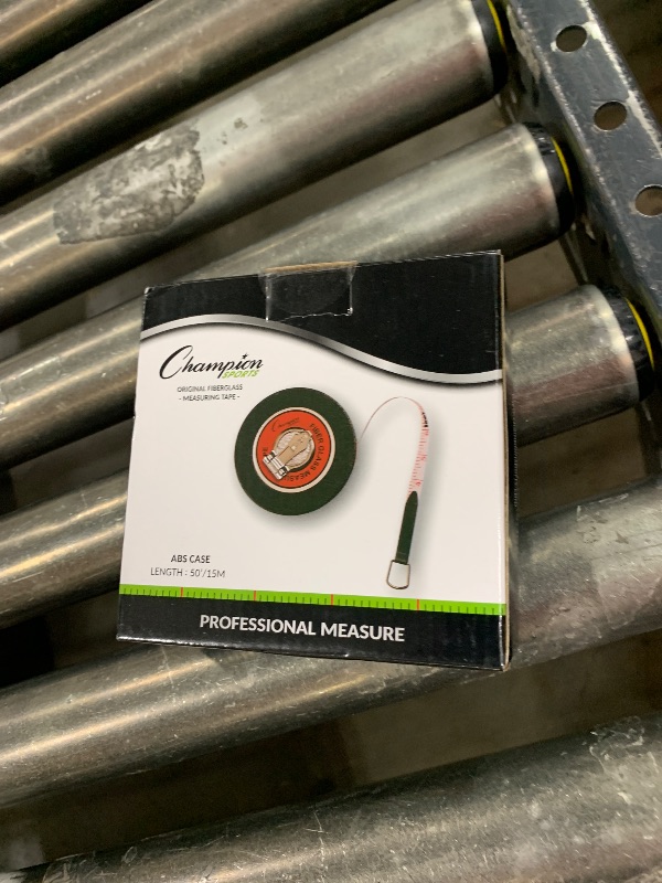 Photo 1 of Champion Sports Closed Reel Measure Tape, 50 ft, 15 m - Sturdy Measuring Tapes with Hand Crank for Track and Field, Long Jump, Landscaping - Durable, Dual-Sided Measuring Reel with Feet and Meters