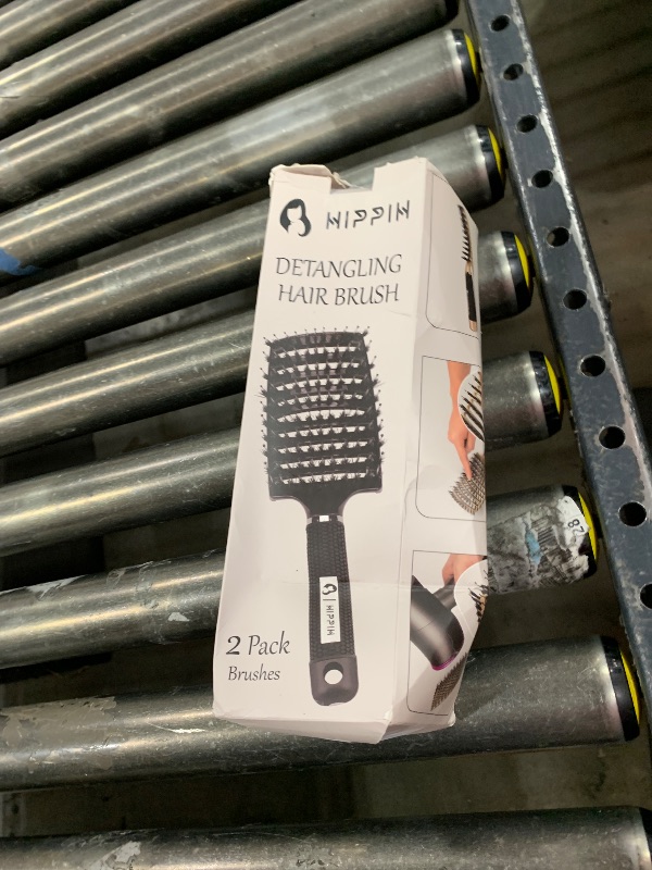 Photo 1 of Voremy Magical Brush Detangler 2 Pack, HIPPIH Anti-Static Detangling Brush for Curly Thick Hair, No Pull Hair Brush for Women, Men, Kids, Ultra Detangler Can Add Shine and Smoothing Hair