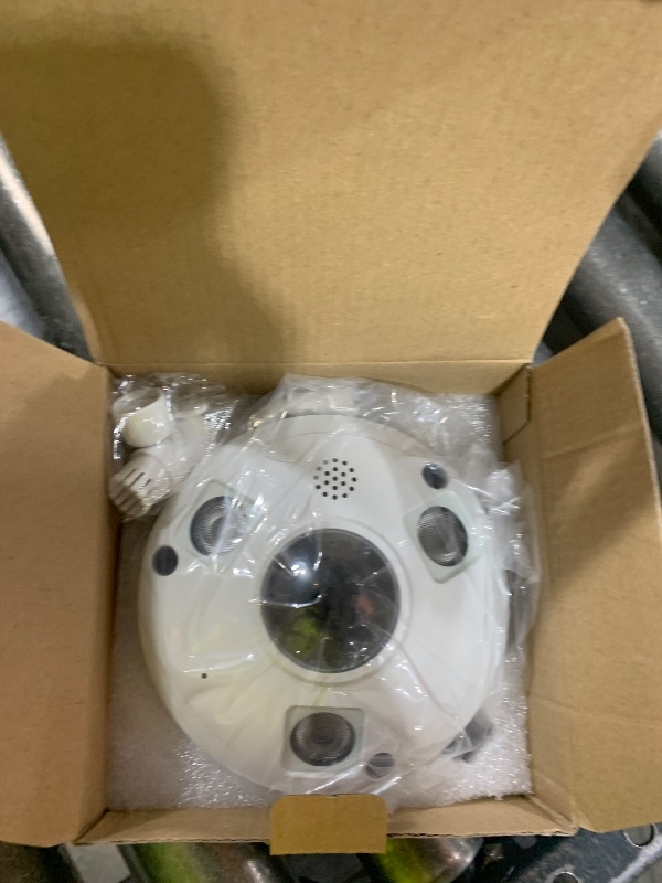 Photo 1 of Vonnision 12MP POE IP Fisheye Camera, 6K Panoramic Security Camera, 1.5mm Lens, 49ft Infrared, WDR, Metal housing, IP66 Waterproof, Indoor Outdoor, Compatible with Third Party NVRs