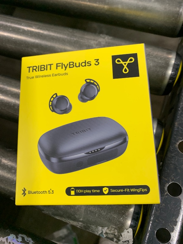 Photo 1 of Tribit Wireless Earbuds, 110H Playtime Bluetooth 5.3 IPX8 Waterproof Touch Control True Wireless Bluetooth Earbuds with Mic Earphones in-Ear Deep Bass Built-in Mic Bluetooth Headphones, FlyBuds 3