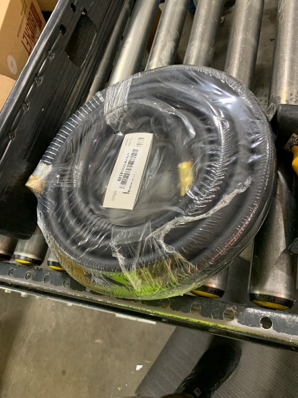 Photo 1 of Guitrees 25FT 5/8 Heavy Duty Rubber Garden Hose - 200psi Working, 1000psi Burst - Hot/Cold Water - Five-Layered Braiding for Durability - Versatile for Gardening, Agriculture, Construction(Black)