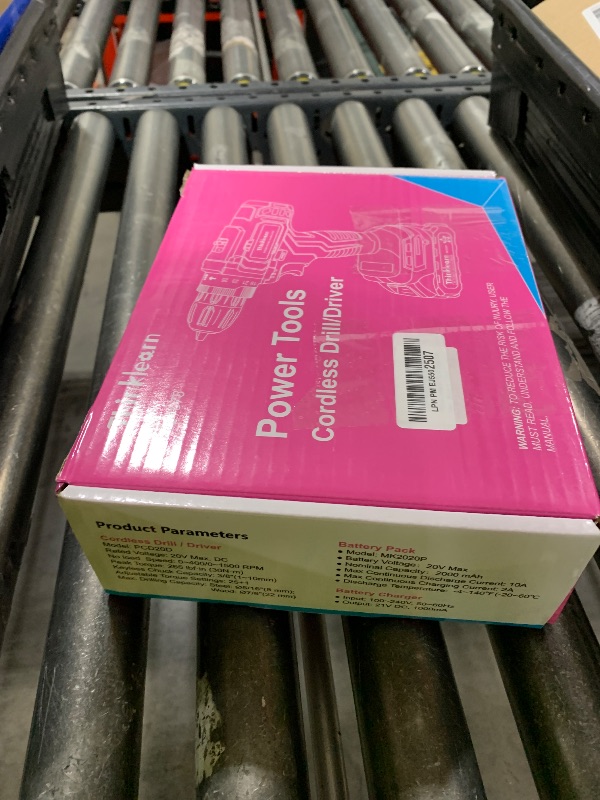 Photo 1 of 20V Pink Cordless Drill Set - Power Drill/Driver Kit with Drill Brush, Bit Set, 3/8" Keyless Chuck, 2 Variable Speed, 25+1 Torque Setting, Battery and Charger Included, Electric Drill for Home