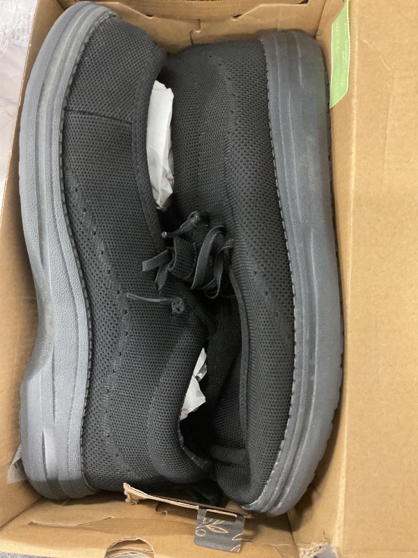 Photo 1 of 1TAZERO Extra-Wide Shoes for Men-Business Casual-Walking - Zero Drop Shoes Men XX-Wide Walking Mens Orthopedic Shoes with Plantar Fasciitis 6e Black 9.5