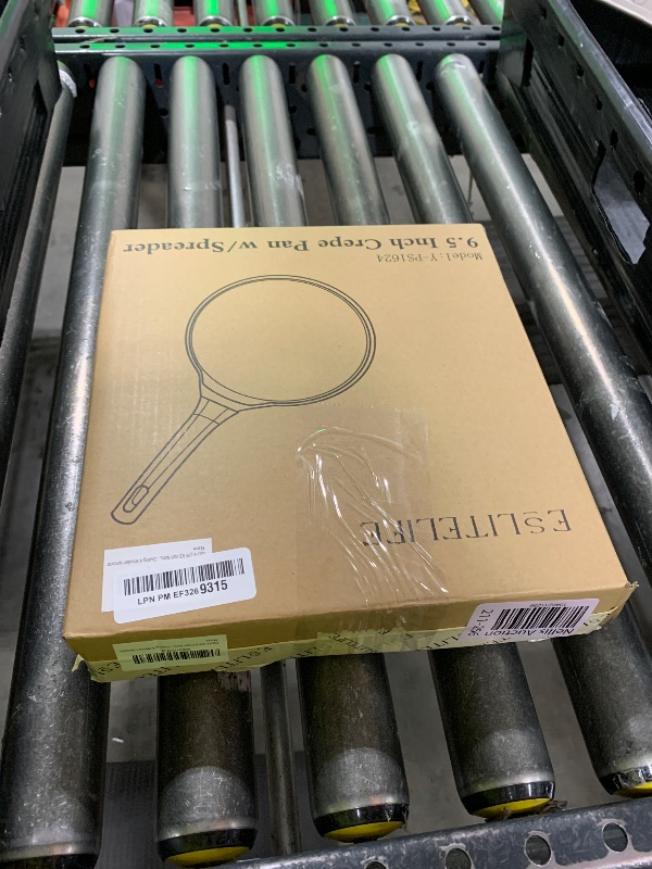 Photo 1 of ESLITE LIFE 9.5 Inch Crepe Pan with Spreader, Nonstick Ceramic Flat Skillet Dosa Tawa Comales Para Tortillas Pancake Pan, PTFE & PFOA Free, Black