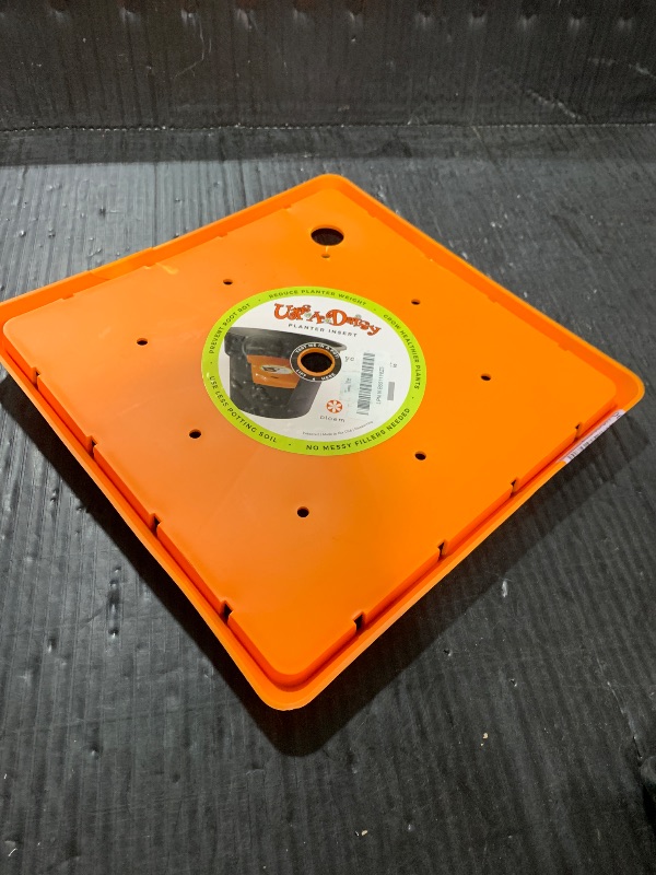 Photo 1 of Bloem: Ups-A-Daisy Square Planter Insert - 13" x 1" - Durable Resin Disk, Drainage Holes, Set Inside Planter for Less Soil Gardening, Indoor-Outdoor