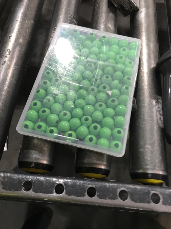 Photo 1 of 100pcs Apple Green Wood Beads 15.5mm-16mm for Craft Macrame Beads Decor Beads for Wall Hanging Home Spacer Beads Round Wood Beads Loose Beads