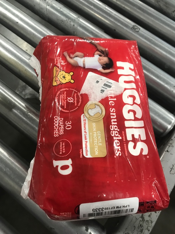 Photo 1 of Huggies Newborn Diapers, Little Snugglers Baby Diapers, Size Preemie (up to 6 lbs), 30 Count