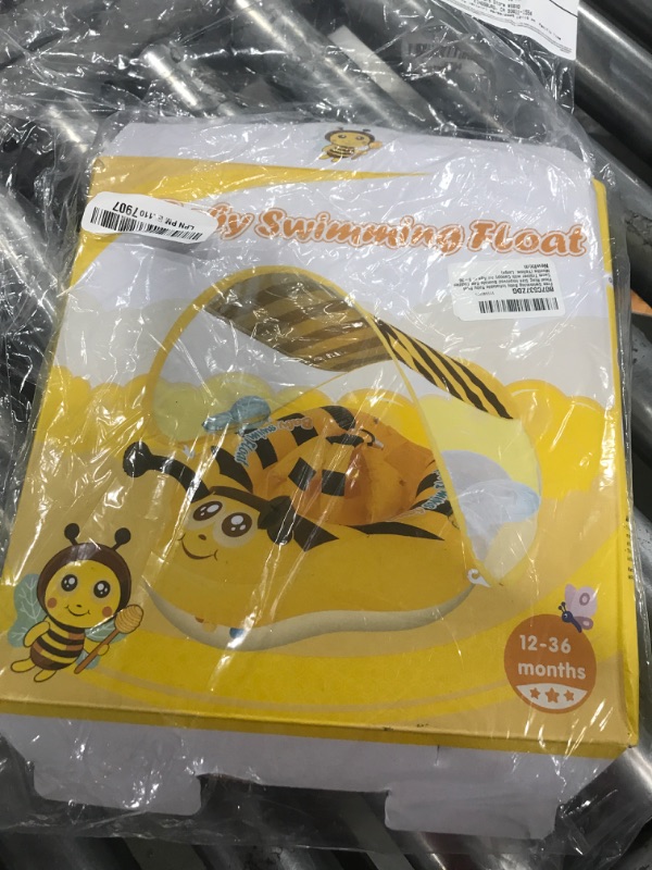 Photo 1 of Free Swimming Baby Inflatable Baby Swim Float with Sun Canopy Size Improved Infant Pool Floaties Swimming Pool Toys for The Age of 3-36 Months(Yellow, Large)