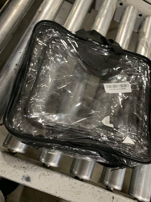 Photo 1 of Clear Compression Packing Cubes 3 Set - Large See-Through Plastic Suitcase Bags for Travel - Luggage Compressable Organizers - Transparent PVC Collapsible Cosmetic Bag for Backpack Black