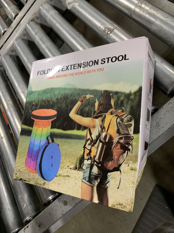 Photo 1 of VOLIXOD Foldable Telescoping Stool Portable, Retractable Stool for Adults, Upgraded Collapsible Folding Seats with Load Capacity 550lbs, Camping Stools for Adults