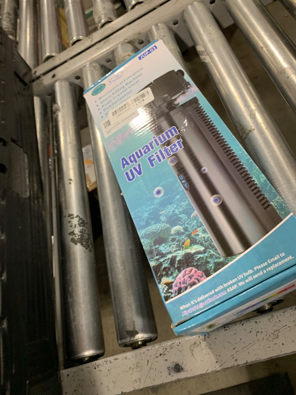 Photo 1 of Aquarium Filter for 75-200 Gallon Tank, U-V Fish Tank Green Clean Machine Submersible Powerful Pump Canister Filter 300GPH for Pond Turtle Tank Saltwater Freshwater Crystal Clear Green Killing