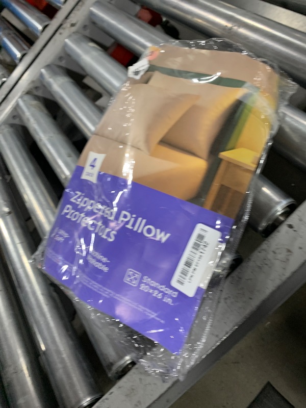 Photo 1 of Ultra Soft Pillow Protectors with Zipper Standard Size - Set of 4 Breathable Pillow Covers - 100% Protection Against Stains, Dust & Dirt - Machine Washable (White)
