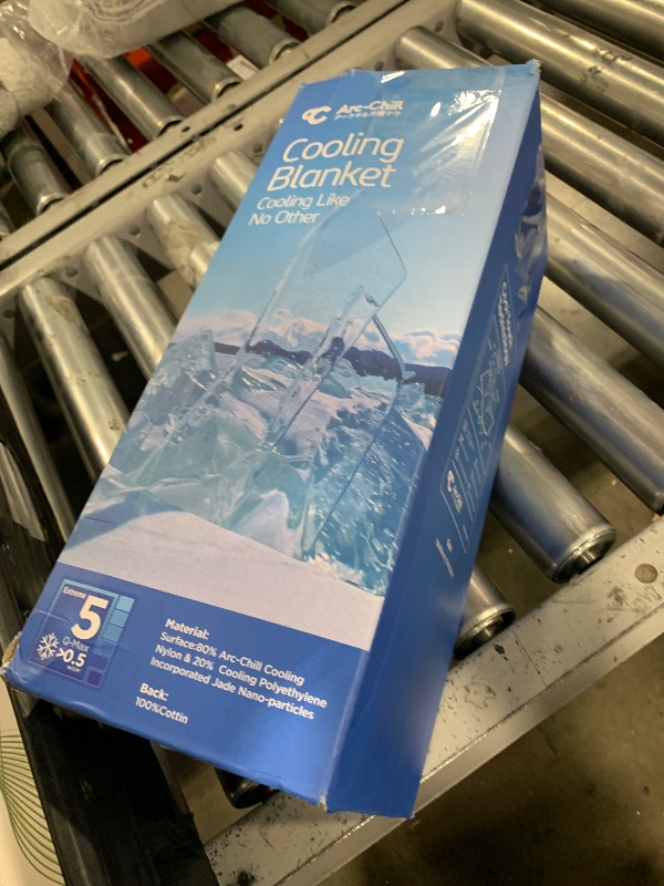 Photo 1 of Elegear Revolutionary Cooling Blanket King Absorbs Heat to Keep Body Cool for Night Sweats, Arc-Chill3.0 Cool Fiber Q-Max>0.5 for Hot Sleepers, Lightweight Summer Cold Blankets for Sleeping 108" x 90"