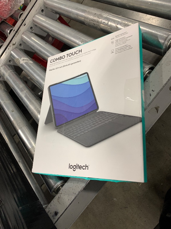 Photo 1 of Logitech Combo Touch iPad Pro 12.9-inch (5th, 6th gen - 2021, 2022) Keyboard Case - Detachable Backlit Keyboard with Kickstand, Click-Anywhere Trackpad, Smart Connector - Oxford Gray; USA Layout