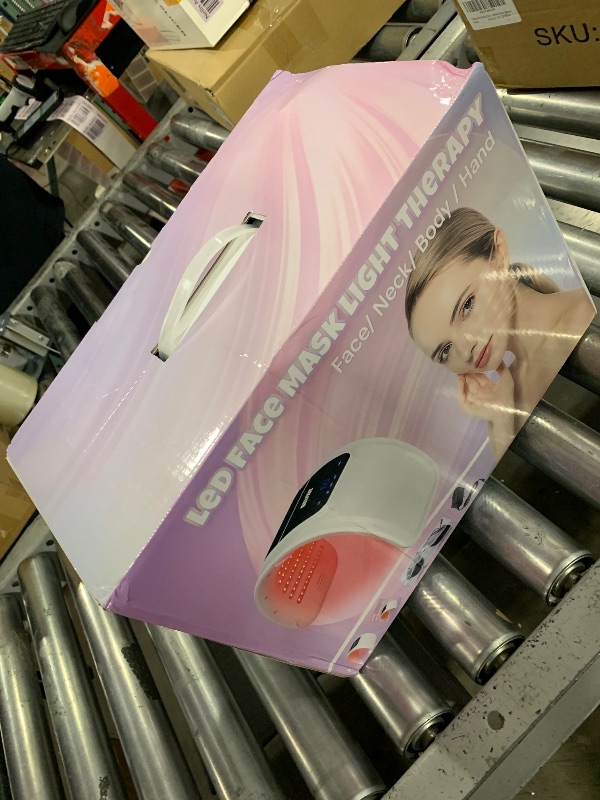 Photo 1 of Beuwe Red-Light-Therapy-Mask, Led Light Therapy for Face, 7 Colors Led Face Mask Facial Led Light Therapy Tool Skin Care Equipment at Home, Facial Neck Body Hand Beauty Mask