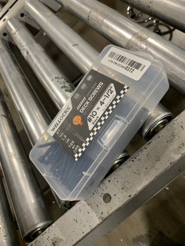 Photo 1 of WELLOCKS Deck Screws 4-1/2", Wood Screws #10×4-1/2", Black 57 PCS, Superior Rust Resistant, Epoxy Coated, Above 1000 Hour Salt Spray Coating T25 Torx Star Bit Included for Outdoor Wood Fence