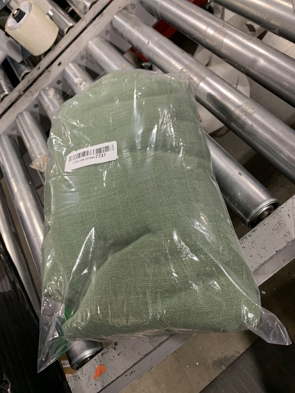 Photo 1 of MIULEE Olive Green Linen Curtains 100 Inch Length 2 Panels for Bedroom Living Room, Soft Thick Linen Textured Window Drapes Semi Sheer Light Filtering Back Tab Rod Pocket Burlap Look Decor