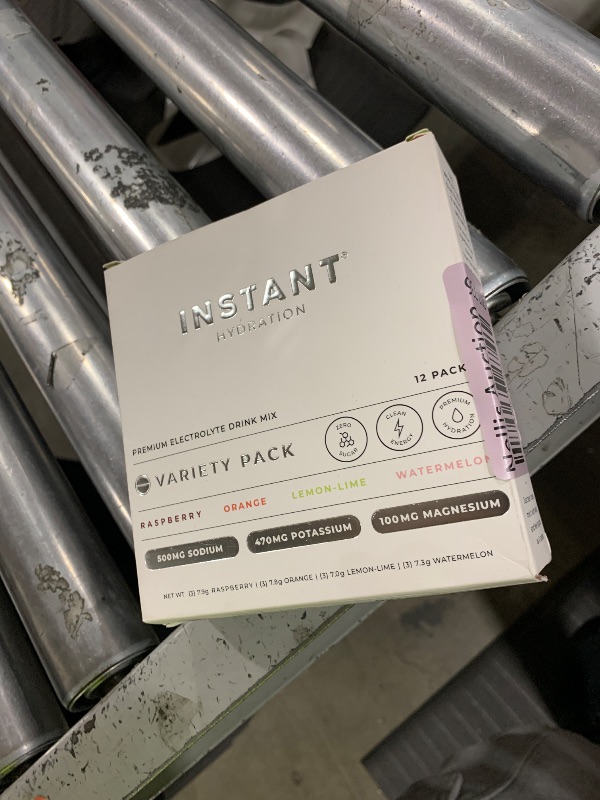 Photo 1 of Instant Hydration Electrolytes Powder Packets - Variety Pack - Zero Sugar - Keto, Vegan, Gluten-Free, Non-GMO - Boost Recovery, Brain Function, Muscle & Tissue Health - 12 Sticks