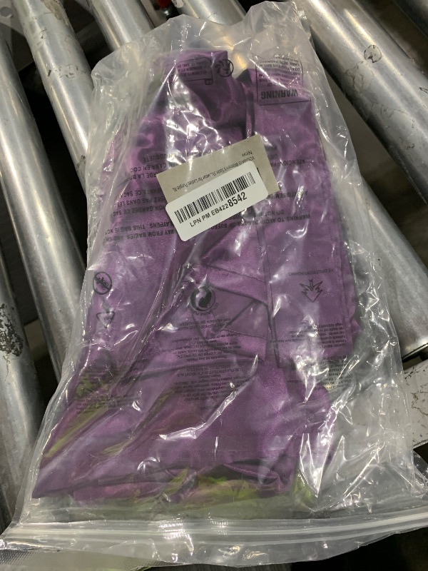 Photo 1 of VOGMATE Women's Satin Short Robes for Bridesmaid Bride Pure Color Wedding Party Bathrobe Soft Loungewear for Ladies Purple XL