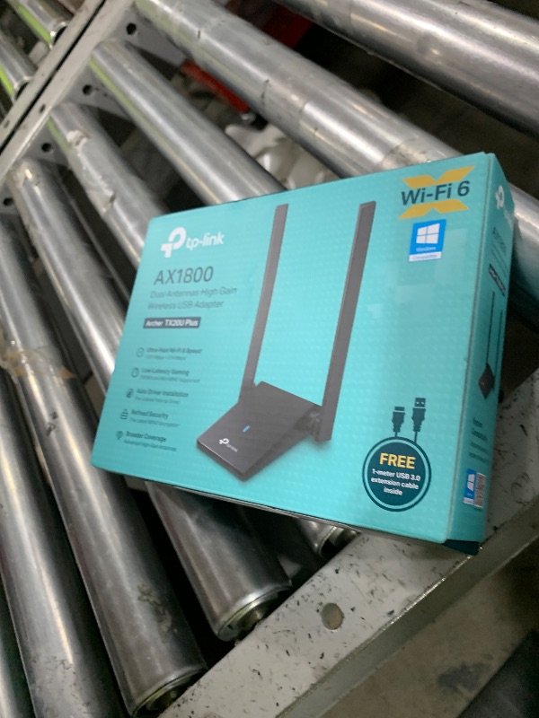 Photo 1 of TP-Link WiFi 6 USB Adapter for Desktop PC - (Archer TX20U Plus) AX1800 Wireless Network Adapter with 2.4GHz, 5GHz, High Gain Dual Band 5dBi Antenna, WPA3, Supports Windows 11/10