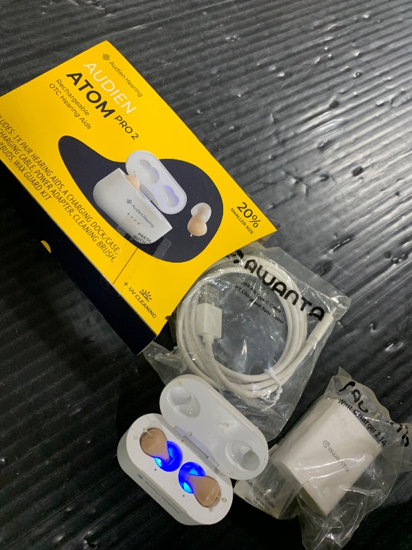 Photo 1 of Audien ATOM PRO 2 Wireless Rechargeable OTC Hearing Aid, Premium Comfort Design and Nearly Invisible