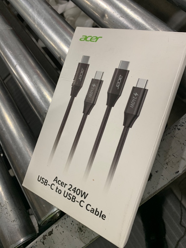 Photo 1 of acer USBC Cable, 240W USB C Cable (6.6FT/2 Pack), C to C Fast Charging Nylon Braided Type-C Charger Cord Compatible with iPhone16/15 Pro Max, Galaxy S25/S24, MacBook Pro/Air, iPad, Laptop, etc.