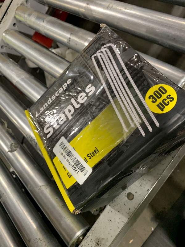 Photo 1 of HongWay 300 Pack Landscape Staples 6 Inch, Galvanized Garden Staples Pins Ground Stakes Fence Tent Sod Staples Yard Lawn Truf Staples for Landscaping Fabric Irrigation Tubing