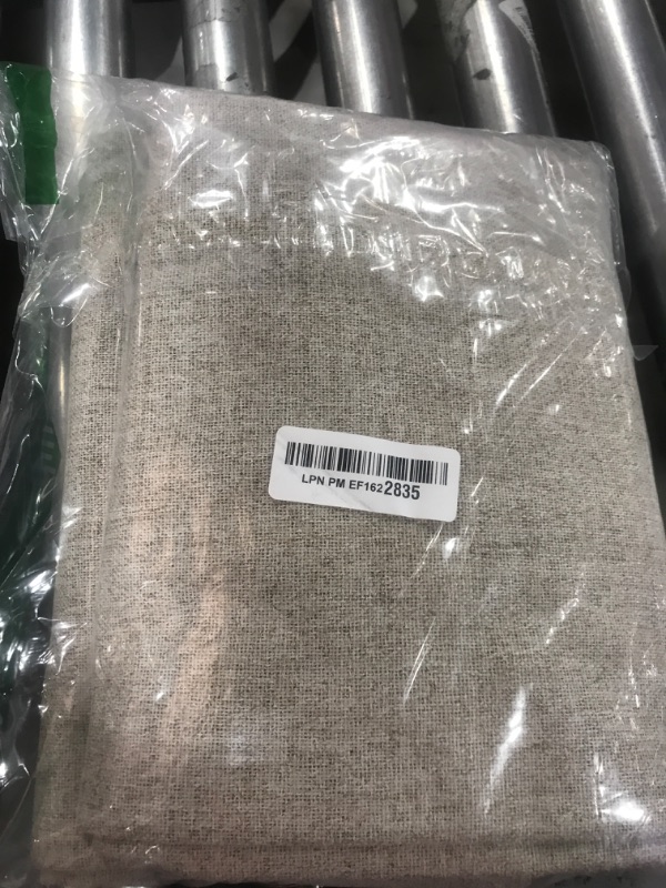 Photo 1 of NICETOWN Oatmeal 100% Blackout Short Curtains 63 inches Lenghth Burg for Kitchen, 2 Panels, Burlap Linen Drapes with Thermal Insulated Grey Liner, Keeping Out Cold Air and Heat Panels