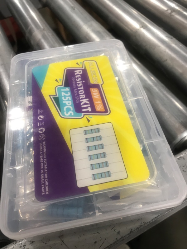 Photo 1 of ALLECIN 5W Metal Film Resistor Kit from 1 Ohm to 1M Ohm 25 Values 5 Watt 1% Resistors Assortment