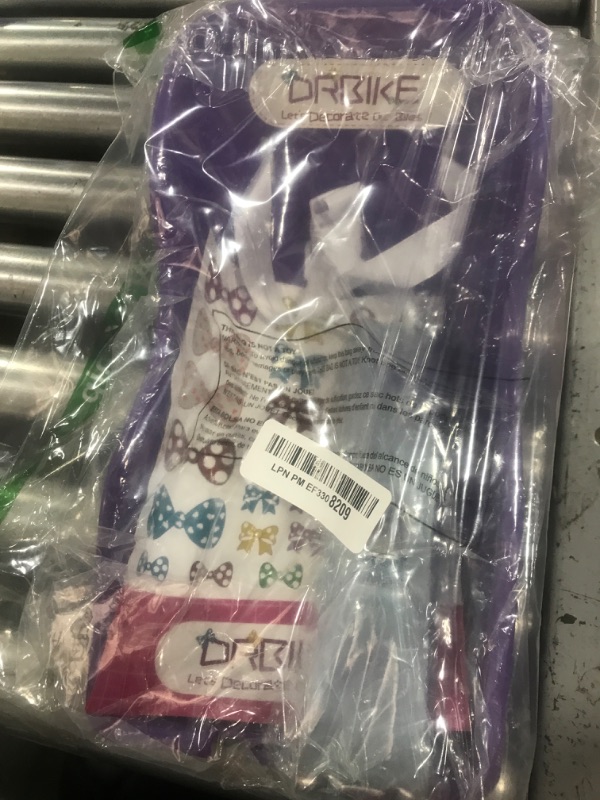 Photo 1 of DRBIKE Doll Seat for Bicycle with Decorate Yourself Decals for Girls, Carrier Fits Standard Sized Dolls and Stuffed Animals, Bike Attachment, Kids Accessories Purple